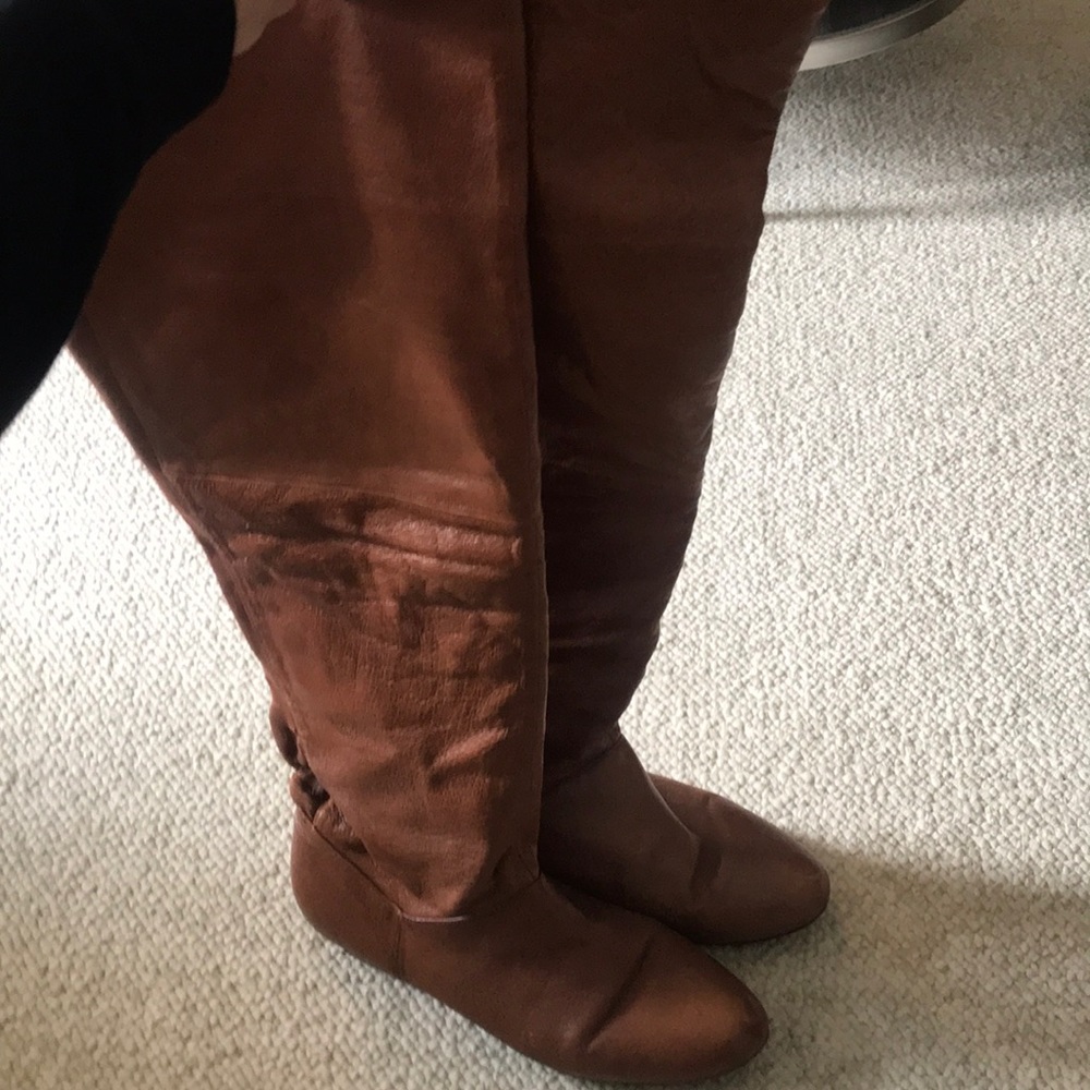 Brown knee boots